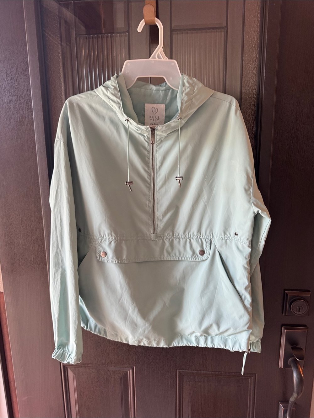 Full Tilt Mint Green Lightweight Pullover Bomber Jacket